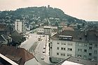 Blick über die Endstation auf den Turmberg Blick über die Endstation auf den Turmberg