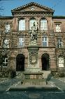 Denkmal und Friedrichschule, ca. 1982 Denkmal und Friedrichschule, ca. 1982