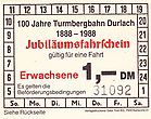 Fahrschein der Turmbergbahn