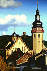 1980 - Blick auf die ev.  Kirche / Rathaus