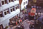 Durlach - Feuerwehrübung in der Schloßschule 1975